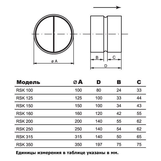 RSK-160 клапан обратный (RU)