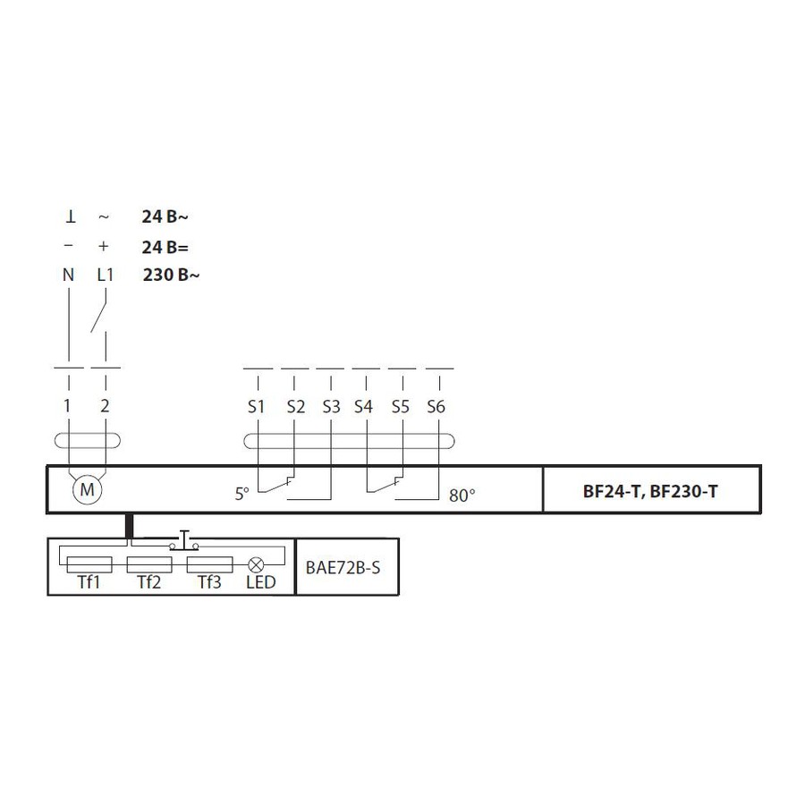 Электропривод Belimo BF24-T (18 Н·м) Электропривод Belimo BF24-T (18 Н·м)
