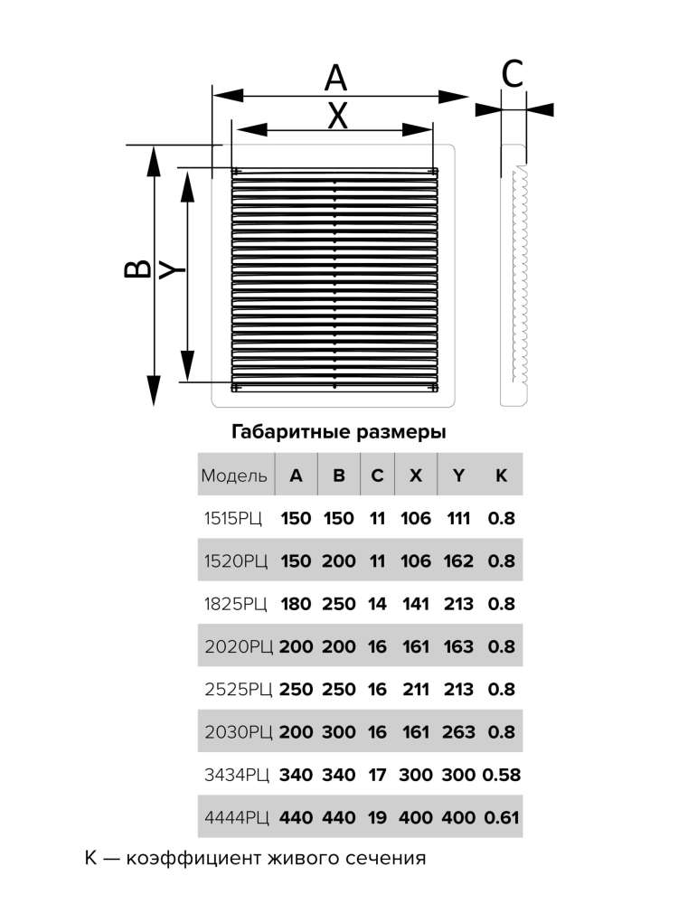 Решетка вентиляционная РЦ сетка 340х340 пластик Ivory ERA