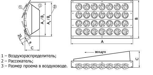 Чертёж и присоединительные размеры